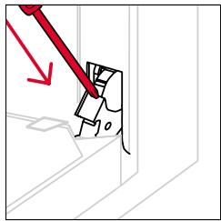 ROSIERES RO6 T3T1CTB1 NOIR - OUTSIDE THE OVEN: removal and cleaning the glass door - 10