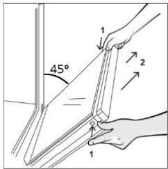 ROSIERES RO6 T3T1CTB1 NOIR - VÄLJASPOOL AHJU: klaasukse eemaldamine ja puhastamine - 2