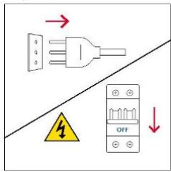ROSIERES RO6 T3T1CTB1 NOIR - De lamp bovenin vervangen: - 1