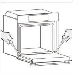 ROSIERES RO6 T3T1CTB1 NOIR - UDEN FOR OVNEN: fjernelse og rengøring af glaslågen - 7