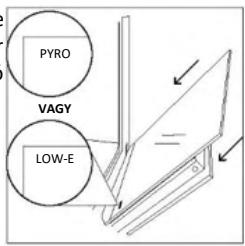 ROSIERES RO6 T3T1CTB1 NOIR - SÜTÖN KÍVÜL: az üvegajtó eltávolítása és tisztítása - 6
