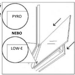 ROSIERES RO6 T3T1CTB1 NOIR - VNĚJŠÍ POVRCH TROUBY: demontáž a čištění skleněných dvířek - 6