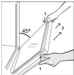 ROSIERES RO6 T3T1CTB1 NOIR - ΕΞΩ ΑΠΟ ΤΟΝ ΦΟΥΡΝΟ: αφαίρεση και καθαρισμός της γυάλινης πόρτας - 2