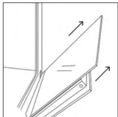 ROSIERES RO6 T3T1CTB1 NOIR - OUTSIDE THE OVEN: removal and cleaning the glass door - 4