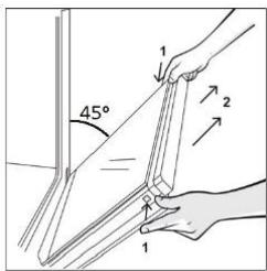 ROSIERES RO6 T3T1CTB1 NOIR - CEPEŠKRĀSNS ĀRPUSE: stikla durvju noņemšana un tīrīšana - 2