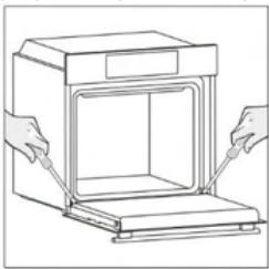 ROSIERES RO6 T3T1CTB1 NOIR - ΕΞΩ ΑΠΟ ΤΟΝ ΦΟΥΡΝΟ: αφαίρεση και καθαρισμός της γυάλινης πόρτας - 1