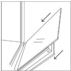 ROSIERES RO6 T3T1CTB1 NOIR - AUSSERHALB DES BACKOFENS: Ausbau und Reinigung der Glastür - 7