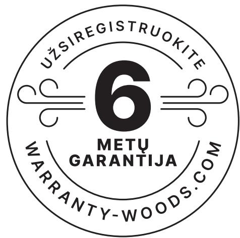 WOODS CORTINA - GAUTI PRATESTĄ GARANTIJA - 1