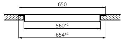 ROSIERES RIF64DCS - STANDARD BUILT-IN MEASUREMENTS 65 TOP - 4