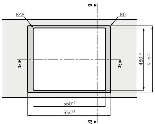 ROSIERES RIF64DCS - STANDARD BUILT-IN MEASUREMENTS 65 TOP - 3