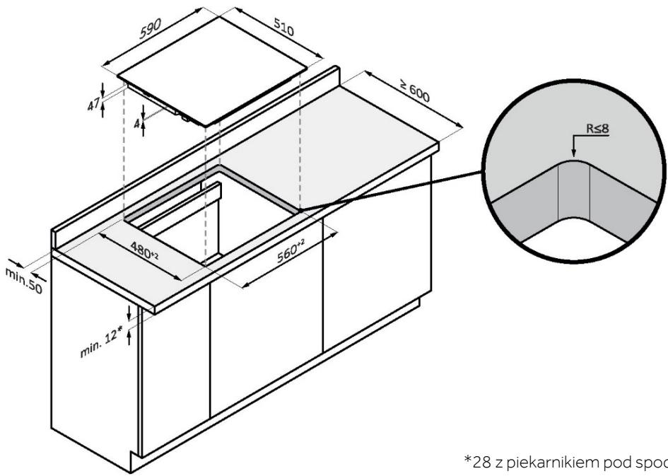 ROSIERES RIF64DCS - PLYTA 65 cm - 3