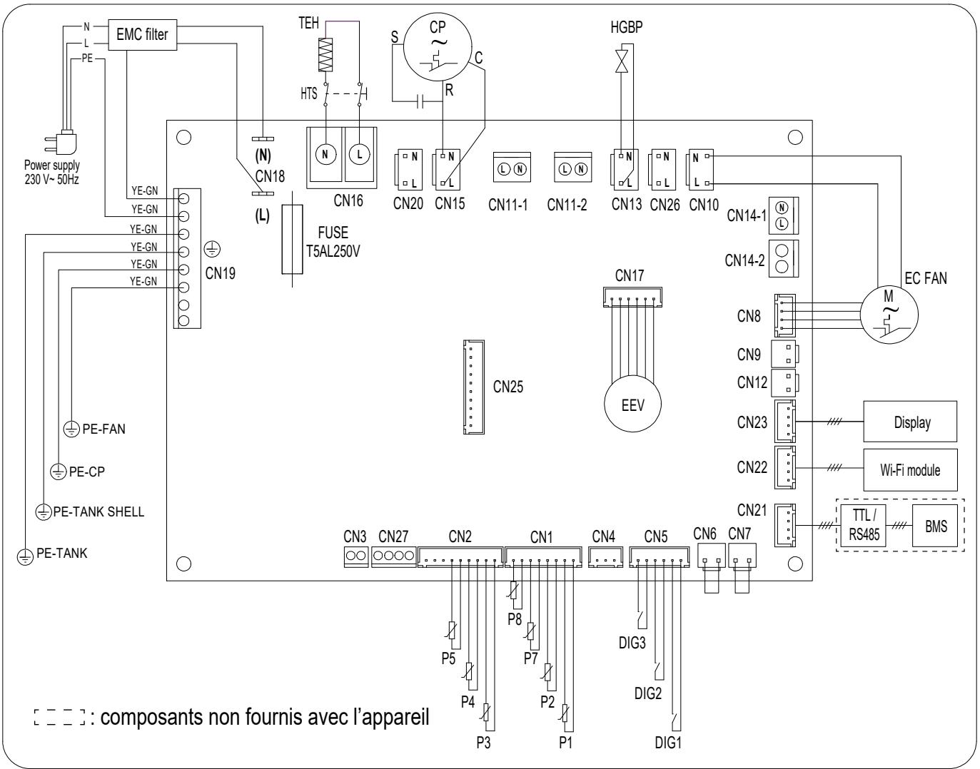 COINTRA OASIS 120 L - SCHEMA DE CÁBLAGE - 1