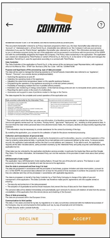 COINTRA OASIS 120 L - Política de Privacidad - 1