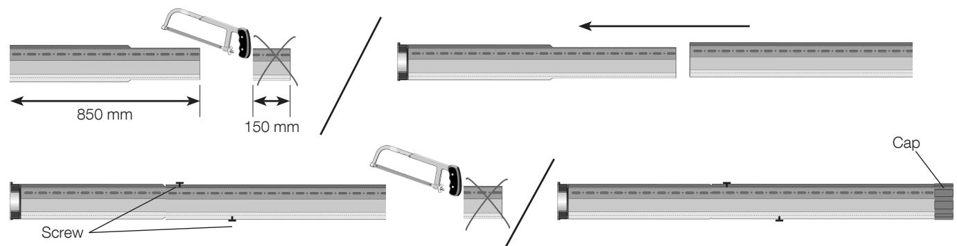 NICE HOME 30 N.M DIAM.60 MM - For a tube length between 1001 mm and 1580 mm: - 1
