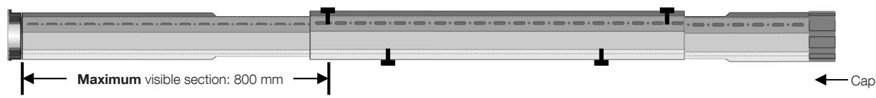 NICE HOME 30 N.M DIAM.60 MM - For a tube length between 1801 mm and 2600 mm: - 3