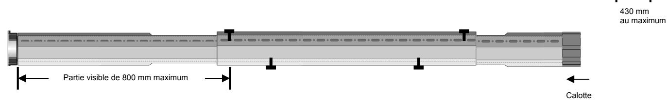 NICE HOME 30 N.M DIAM.60 MM - Pour une longueur de tube comprise 1801 mm et 2600 mm : - 3