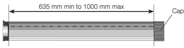 NICE HOME 30 N.M DIAM.60 MM - For a tube length between 635mm and 1000mm : - 2