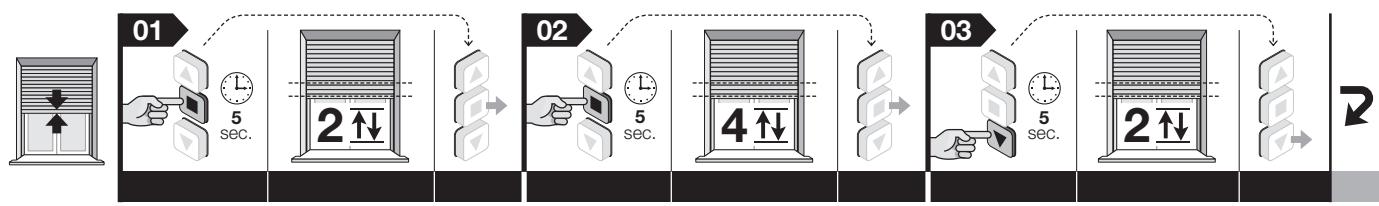 NICE HOME RMEKIT AXS 3017 SH - B.2 - Per regolare il finecorsa BASSO ("1") - 1
