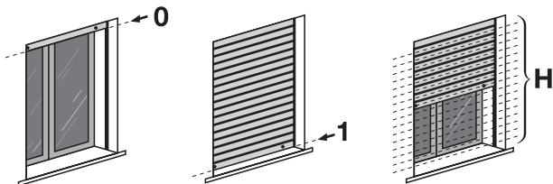 NICE HOME RMEKIT AXS 3017 SH - - Positions where the roller shutter stops automatically - 1