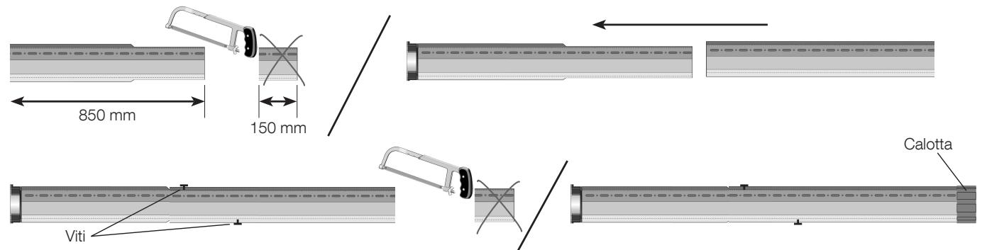 NICE HOME RMEKIT AXS 3017 SH - - Per una lunghezza di tubo compresa tra 1001 mm e 1580 mm - 1