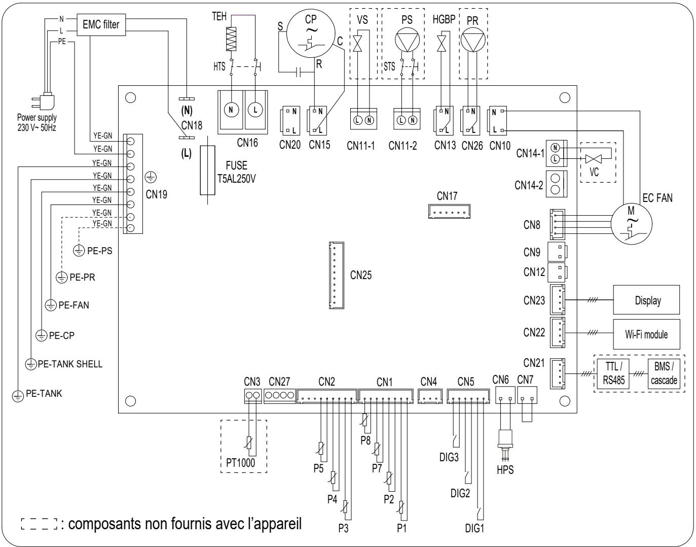 COINTRA OASIS TECH 200 LT - 260 LT - 200 LT-S - 260 LT-S - SCHEMA DE CÂBLAGE - 1