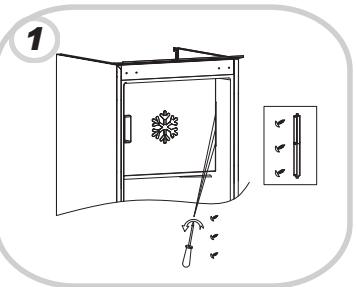 CANDY CM4S518EW - REVERSING THE OPENING OF THE FREEZER COMPARTMENT - 1