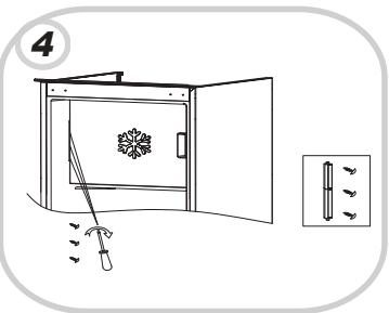 CANDY CM4S518EW - REVERSING THE OPENING OF THE FREEZER COMPARTMENT - 4