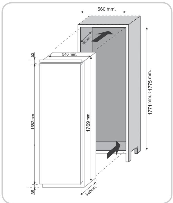 ROSIERES RM4S518EW - DIMENSIONES DEL PRODUCTO Y HUECO DE ENCASTRE - 1