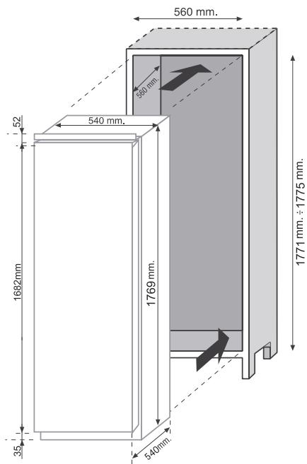 ROSIERES RM4S518EW - PRODUCTAFMETINGEN EN INBOUWKAST - 1