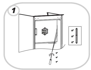 ROSIERES RM4S518EW - Inversione del senso d'apertura porta freezer - 1