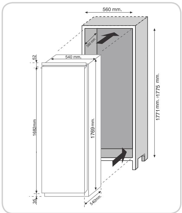 ROSIERES RM4S518EW - ΔΙΑΣΤΑΣΕΙΣ ΠΡΟΪΟΝΤΟΣ ΚΑΙ ΕΝΣΩΜΑΤΩΜΕΝΟΣ ΘΑΛΑΜΟΣ - 1