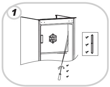 ROSIERES RM4S518EW - Inverser le sense d'ouverture du congelateur - 1