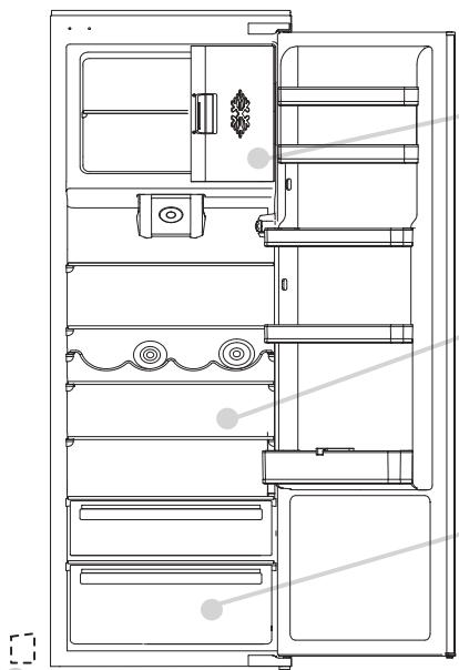 ROSIERES RM4S518EW - Defrosting the refrigerator compartment - 1