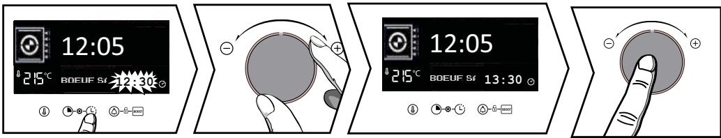 BRANDT BKFH2315B - - Modification de l'heure de fin de cuisson - 1
