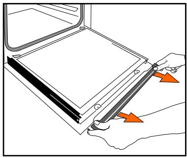 BRANDT BKFH2315B - - Cleaning the oven door glass - 3