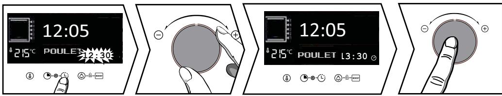 BRANDT BKFH2315B - - Modificación de la hora de fin de coccción - 1