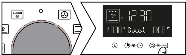 BRANDT BKFH2315B - - Using the Boost mode (preheating) - 1