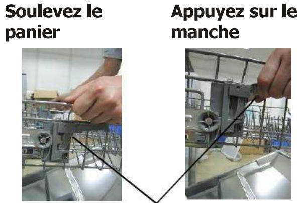 BRANDT BKDI144LB - Régler le panier du haut - 1