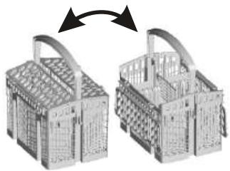 BRANDT BB3424LB - Pour garantir un nettoyage optimal, placez votre argenterie dans le panier en faisant en sorte que : - 1