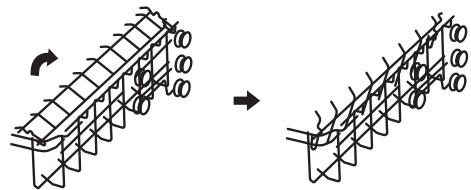 BRANDT BB3424LB - Folding back the cup shelves - 1