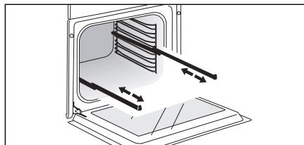 BRANDT BOR7586BB - INSTALLING AND REMOVING THE SLIDING RAILS - 1