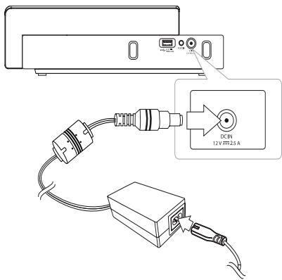 LG ND4520 - Connecting the AC adapter - 1