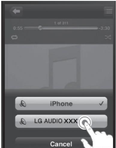 LG ND5630 - Eseguire lo streaming da vosto r iPod touch/iPhone/iPad - 3