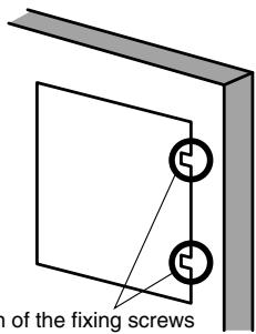 of the fixing screws