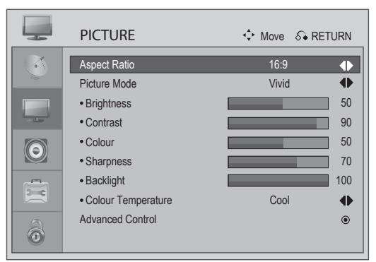 LG 223010 - Picture Size (Aspect Ratio) Control - 1