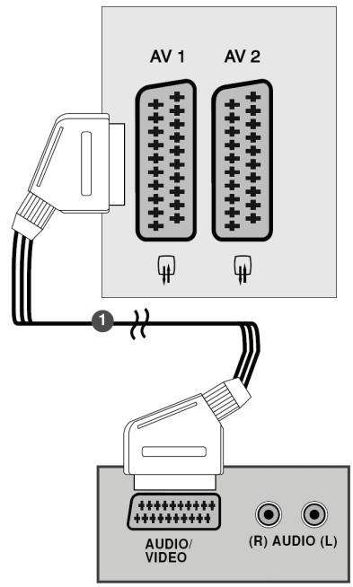 LG 223010 - Connecting with a Euro Scart cable - 1