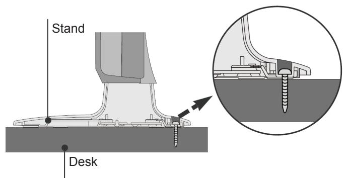 LG 223010 - Attaching the TV to a desk (Only 26LG30**) - 2