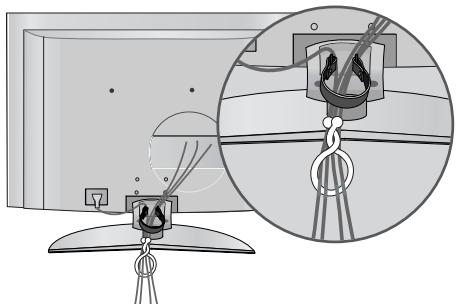 LG 32LC5 - Bundle the cables using the supplied twist holder. (This feature is not available for all models.) - 1