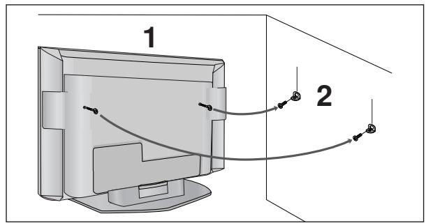 LG 32LC5 - ATTACHING THE TV TO A WALL - 1