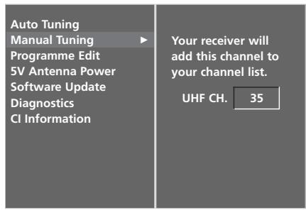 LG 32LC5 - MANUAL PROGRAMME TUNING (IN DIGITAL MODE) - 3